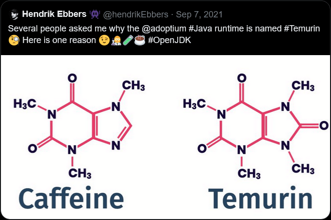 Temurin is almost caffeine